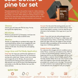 Scar Butter and Pine Tar Soap instructions